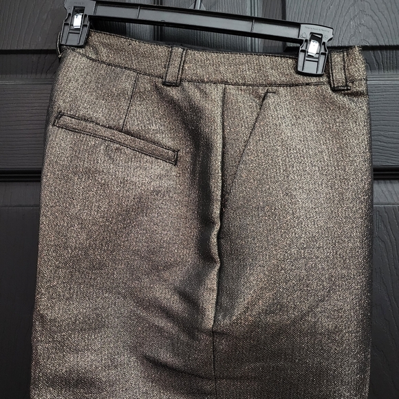 GAP Metallic Straight Up Pants In Gold Metallic - Picture 16 of 16